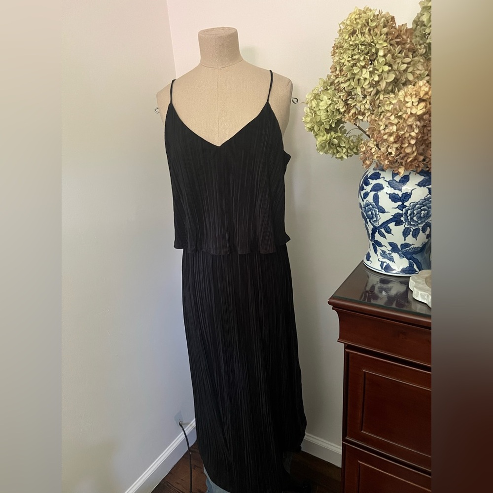 H&M Micro Pleated Midi Dress, size 10